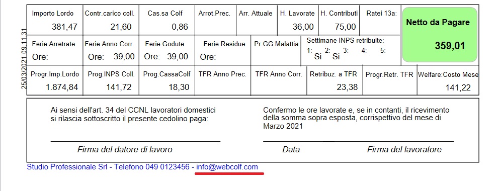 Funzioni di Webcolf per gli studi professionali